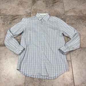 Robert Graham Shirt Mens 41/16 Blue White Plaid Long Sleeve Casual